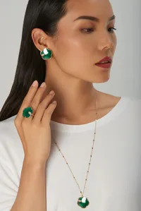 Ohrringe TON JOLI Green Agate — thumbnail 3