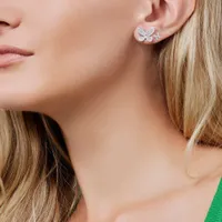Ohrringe Pavé Butterfly Diamond Small Stud — thumbnail 3