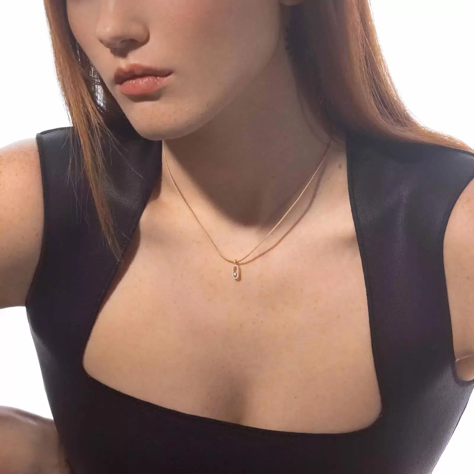 Halskette Messika CARE(S) Beige Cord Pavé — 3